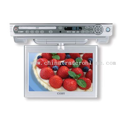 10 UNDER THE CABINET DVD/CD/MP3 PLAYER with SWIVEL SCREEN